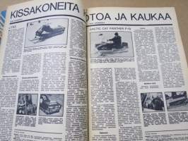 Tekniikan Maailma 1969 nr 4, Lontoon venenäyttely, Auton hyvä kiihtyvyys, Stirling-moottori, Nainen lukee koeajoa, Kissakoneita kotoa ja kaukaa, Audi a6, ym.