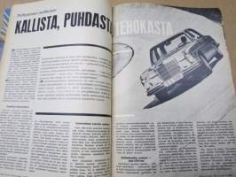 Tekniikan Maailma 1969 nr 4, Lontoon venenäyttely, Auton hyvä kiihtyvyys, Stirling-moottori, Nainen lukee koeajoa, Kissakoneita kotoa ja kaukaa, Audi a6, ym.