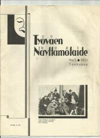 Työväen Näyttämötaide 1933 nr 5/Valkokankaalta, Tampereem Työväen Teatteri, Hämeenlinnan Työväen Näyttämö