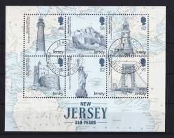 Jersey - New Jersey 350 Years -blokki. Loistoleimattu 10.09.2016 pienoisarkki, 2014.