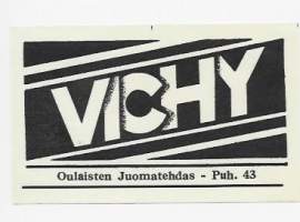 Vichy - Oulaisten Juomatehdas,  juomaetiketti