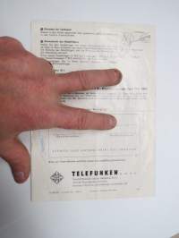 Telefunken TW 504 Plattenwechsler - Bedienungsanleitung -käyttöohjeet saksaksi