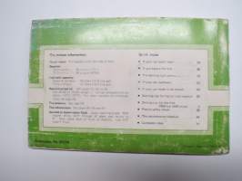 Toyota Corolla Owner´s manual, in english (käyttöohjekirja, englanninkielinen)