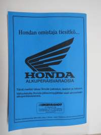 Honda VTR 1000 F Firestorm moottoripyörä -käyttöohjekirja