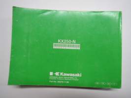 Kawasaki KX250F Motorcucle Owner´s manual / Manuel du Propriétaire / Betriebsanleitung / Manuale Uso e Manutenzione