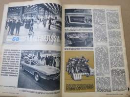 Tekniikan Maailma 1967 nr 17, Mikä on MK-moottori?, Kohu keksinnöstä, Viimeinen juna, Matti korjula -Auto aamulämpimäksi, Kawasaki JI 85, Sähköruti, ym.