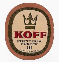 Koff  Portteria  III   - olutetiketti