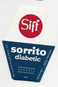 Siff  Sorrito diabetic - juomaetiketti
