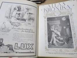 Allas Krönika - Illustrerad Veckoskrift 1925 -inbunden årgång / sidottu vuosikerta / annual volume