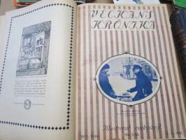 Veckans Krönika - Illustrerad Veckoskrift 1921 -inbunden årgång / sidottu vuosikerta / annual volume