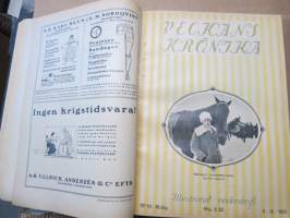 Veckans Krönika - Illustrerad Veckoskrift 1921 -inbunden årgång / sidottu vuosikerta / annual volume