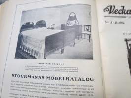 Veckans Krönika - Illustrerad Veckoskrift 1921 -inbunden årgång / sidottu vuosikerta / annual volume