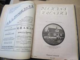 Veckans Krönika - Illustrerad Veckoskrift 1921 -inbunden årgång / sidottu vuosikerta / annual volume