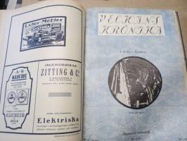 Veckans Krönika - Illustrerad Veckoskrift 1921 -inbunden årgång / sidottu vuosikerta / annual volume