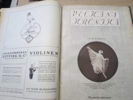 Veckans Krönika - Illustrerad Veckoskrift 1921 -inbunden årgång / sidottu vuosikerta / annual volume