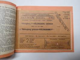 Sveriges Järnvägar - Swedish Railways / Hälsingborg F - Helsingborg Gränsen / Suomen matkatoimisto Oy -railway ticket / matkalippu 2.7.1960