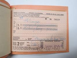 Sveriges Järnvägar - Swedish Railways / Hälsingborg F - Helsingborg Gränsen / Suomen matkatoimisto Oy -railway ticket / matkalippu 2.7.1960