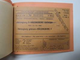 Sveriges Järnvägar - Swedish Railways / Hälsingborg F - Helsingborg Gränsen / Suomen matkatoimisto Oy -railway ticket / matkalippu 2.7.1960