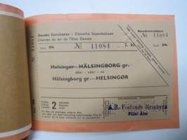 Sveriges Järnvägar - Swedish Railways / Hälsingborg F - Helsingborg Gränsen / Suomen matkatoimisto Oy -railway ticket / matkalippu 22.6.1961