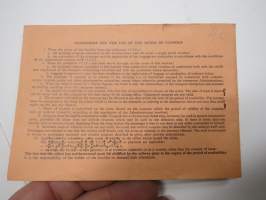 Sveriges Järnvägar - Swedish Railways / Hälsingborg F - Helsingborg Gränsen / Suomen matkatoimisto Oy -railway ticket / matkalippu 22.6.1961