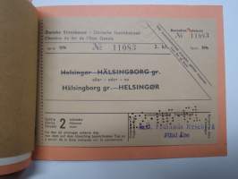 Sveriges Järnvägar - Swedish Railways / Hälsingborg F - Helsingborg Gränsen / Suomen matkatoimisto Oy -railway ticket / matkalippu 22.6.1961