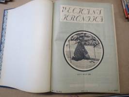 Veckans Krönika - Illustrerad Veckoskrift 1922 -inbunden årgång / sidottu vuosikerta / annual volume