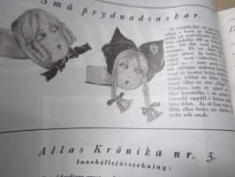 Allas Krönika - Illustrerad Veckoskrift 1927 -inbunden årgång / sidottu vuosikerta / annual volume