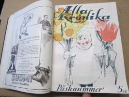 Allas Krönika - Illustrerad Veckoskrift 1927 -inbunden årgång / sidottu vuosikerta / annual volume