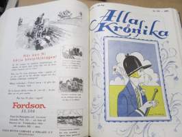 Allas Krönika - Illustrerad Veckoskrift 1927 -inbunden årgång / sidottu vuosikerta / annual volume