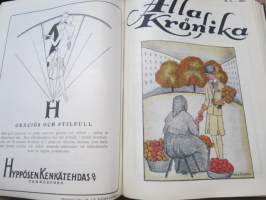 Allas Krönika - Illustrerad Veckoskrift 1927 -inbunden årgång / sidottu vuosikerta / annual volume