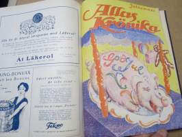 Allas Krönika - Illustrerad Veckoskrift 1927 -inbunden årgång / sidottu vuosikerta / annual volume