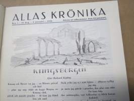 Allas Krönika - Illustrerad Veckoskrift 1932 -inbunden årgång / sidottu vuosikerta / annual volume