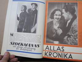 Allas Krönika - Illustrerad Veckoskrift 1932 -inbunden årgång / sidottu vuosikerta / annual volume