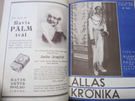 Allas Krönika - Illustrerad Veckoskrift 1932 -inbunden årgång / sidottu vuosikerta / annual volume