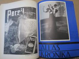 Allas Krönika - Illustrerad Veckoskrift 1932 -inbunden årgång / sidottu vuosikerta / annual volume