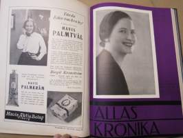 Allas Krönika - Illustrerad Veckoskrift 1932 -inbunden årgång / sidottu vuosikerta / annual volume