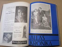 Allas Krönika - Illustrerad Veckoskrift 1932 -inbunden årgång / sidottu vuosikerta / annual volume