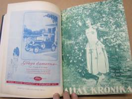 Allas Krönika - Illustrerad Veckoskrift 1931 -inbunden årgång / sidottu vuosikerta / annual volume