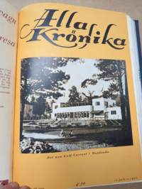 Allas Krönika - Illustrerad Veckoskrift 1931 -inbunden årgång / sidottu vuosikerta / annual volume