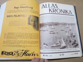 Allas Krönika - Illustrerad Veckoskrift 1931 -inbunden årgång / sidottu vuosikerta / annual volume