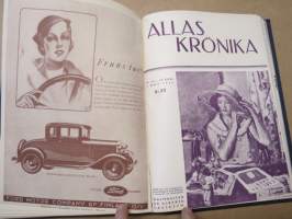 Allas Krönika - Illustrerad Veckoskrift 1931 -inbunden årgång / sidottu vuosikerta / annual volume