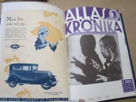 Allas Krönika - Illustrerad Veckoskrift 1931 -inbunden årgång / sidottu vuosikerta / annual volume