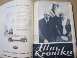 Allas Krönika - Illustrerad Veckoskrift 1930 -inbunden årgång / sidottu vuosikerta / annual volume