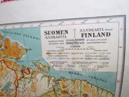 Suomen käsikartta / Handkarta över Finland 1945 - 8. painos