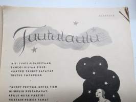 Säästäjä 1938 nr 9, sis. mm. seur. artikkelit; Tuutulaulu, Voiko koululainen säästää?, Säästölipa-tarian (Jussi Kukkonen), Käsityösivu, takasivulla