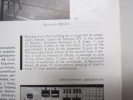 Lassila &amp; Tikanoja Oy - uusi konttorirakennus Etelä-Esplanadikatu 18, arkkitehti J.S. Sirén, 1936 -rakennuksen esittely interiööreineen mm. Ravintola Presto