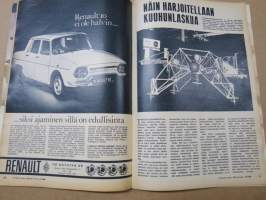 Tekniikan Maailma 1966 nr 16, Kansan-kopteri, Koeajossa NSU 110, Kuvia lämmöstä, Töiden järjestely, Milloin auto kaatuu, Näin harjoitellaan kuuhun laskua, ym.