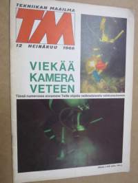 Tekniikan Maailma 1966 nr 12, Viekää kamera veteen, New Yorkin Heliport, Höyryauto, Glas 1700, Suunnittelijat, ym.