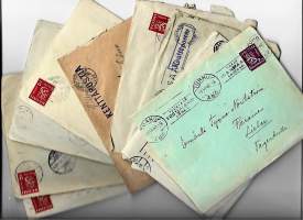 Kenttäpostikuoria kirjeet sisällä 10 kpl erä Kenttäpostia