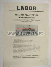 Labor Allman plantector matalapaineruisku -esite